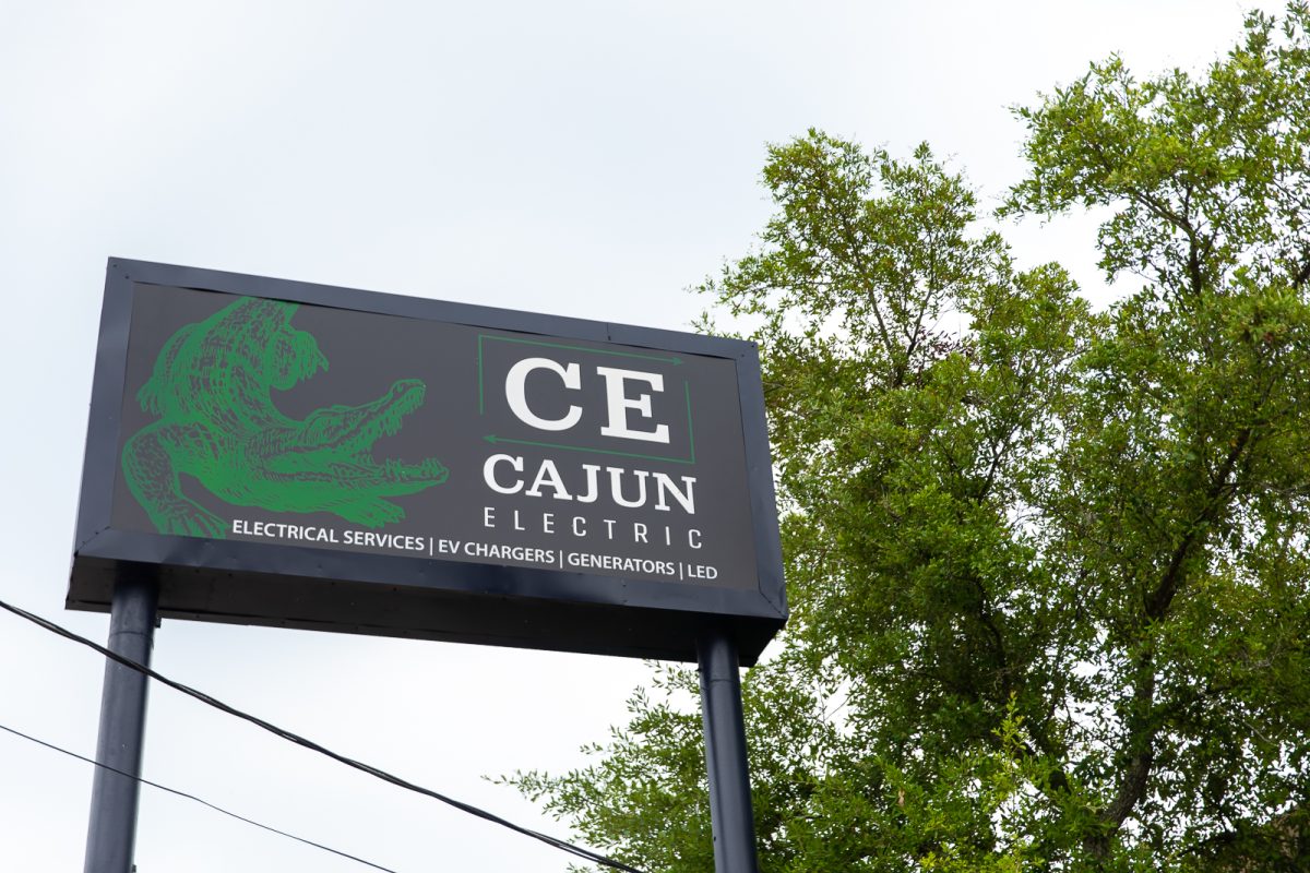 Cajun Electric Showroom Coming Soon. Pictured: CE Cajun Sign.